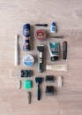 Flat Lay Photography of Grooming Items