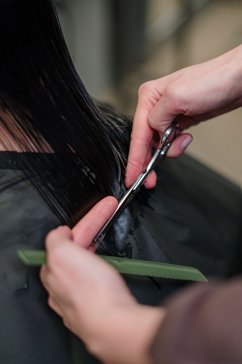 Salon styling in progress