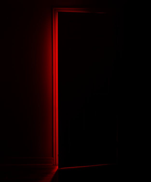 Red Light Behind A Door · Free Stock Photo