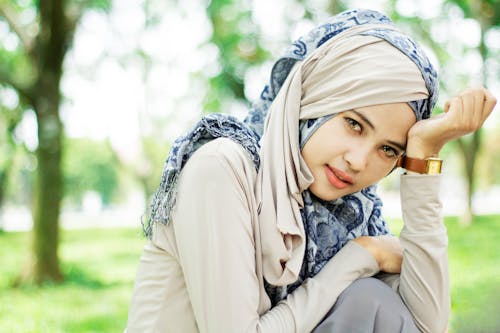 Woman In Brown Hijab