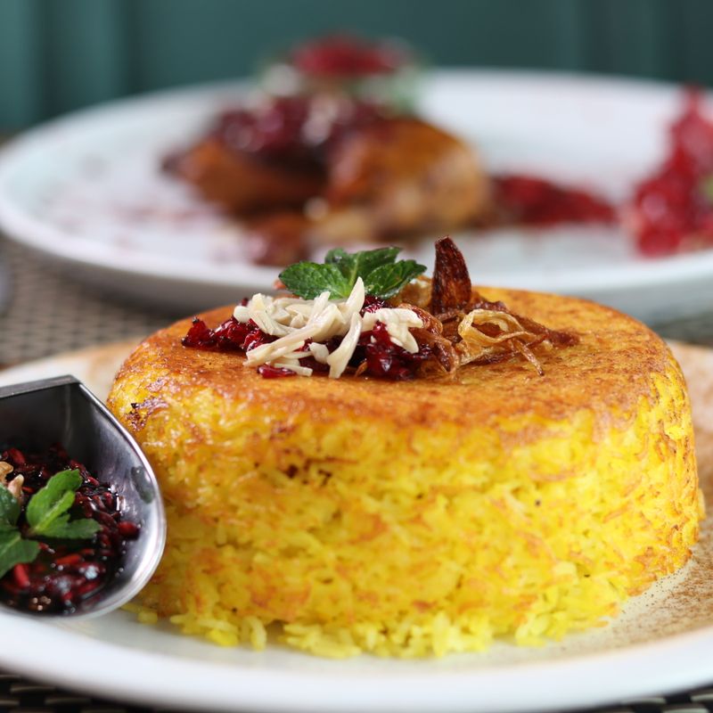 Persian Saffron Rice Pilaf with Barberries