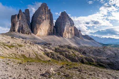 Brown Rocky Mountain Under Blue Sky