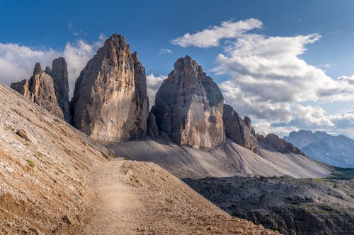 Brown Rocky Mountain Under Blue Sky