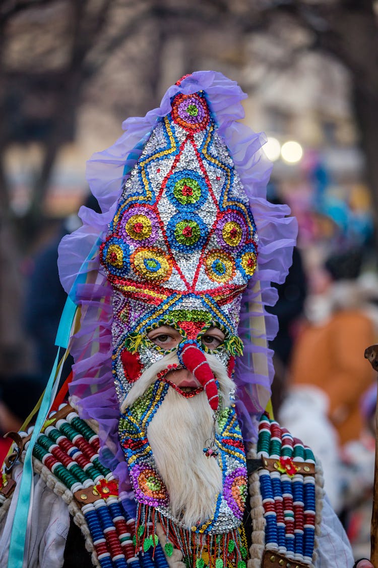 Person In Blue Yellow And Red Costume