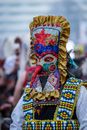 Person in Colored Mask Costume