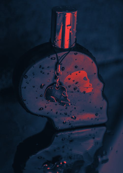 Free A Skull Shape Bottle with a Pendant Stock Photo