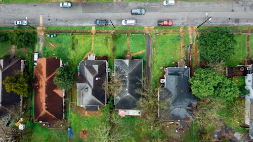 Free Aerial Shot Of Houses Stock Photo