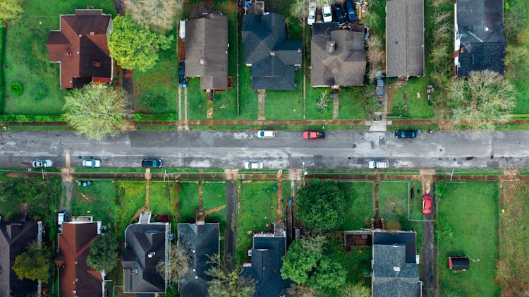 Aerial Shot Of Houses