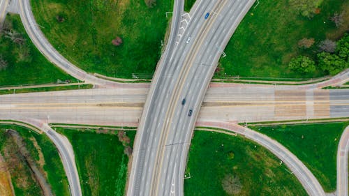 Základová fotografie zdarma na téma dálnice, dron, letecký