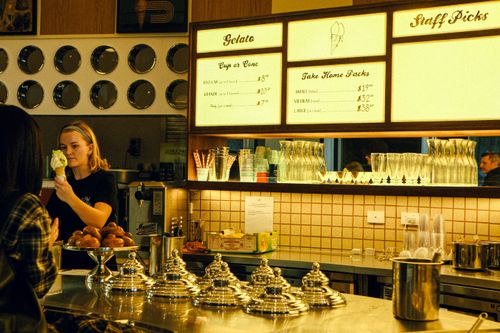Free A cozy gelato shop in Glebe, Australia, with an inviting ambiance and attentive staff. Stock Photo