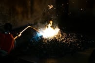 Burning Charcoal with a Welding Torch