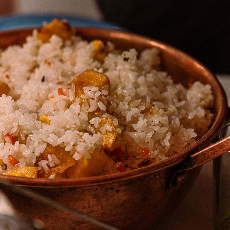 Pan-Fried Tomato and Basil Arborio Rice