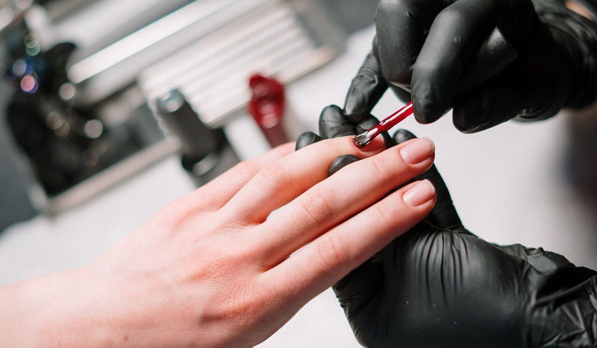 Gel polish manicure at a beauty salon in Las Palmas de Gran Canaria