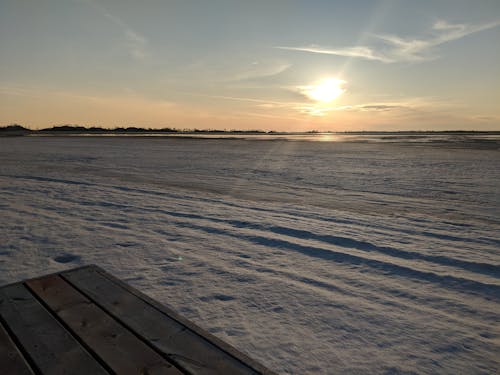 Free stock photo of lake, sunset, winter Stock Photo