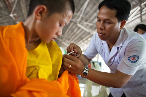 Boy Getting A Vaccine