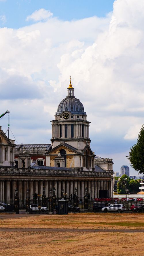 Free Captivating view of the Old Royal Naval College's architecture in London, England. Stock Photo