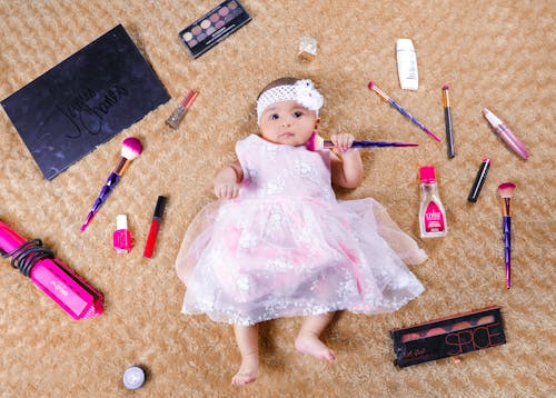 化妝, 女兒, 女嬰 的 免費圖庫相片