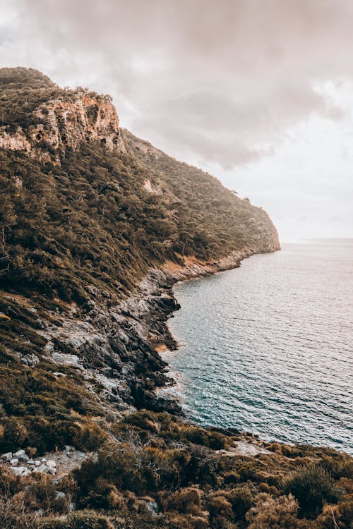 Scenic View of a Hill near the Sea