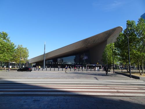 Free Explore the striking design and landscape of Rotterdam Central Station. Stock Photo