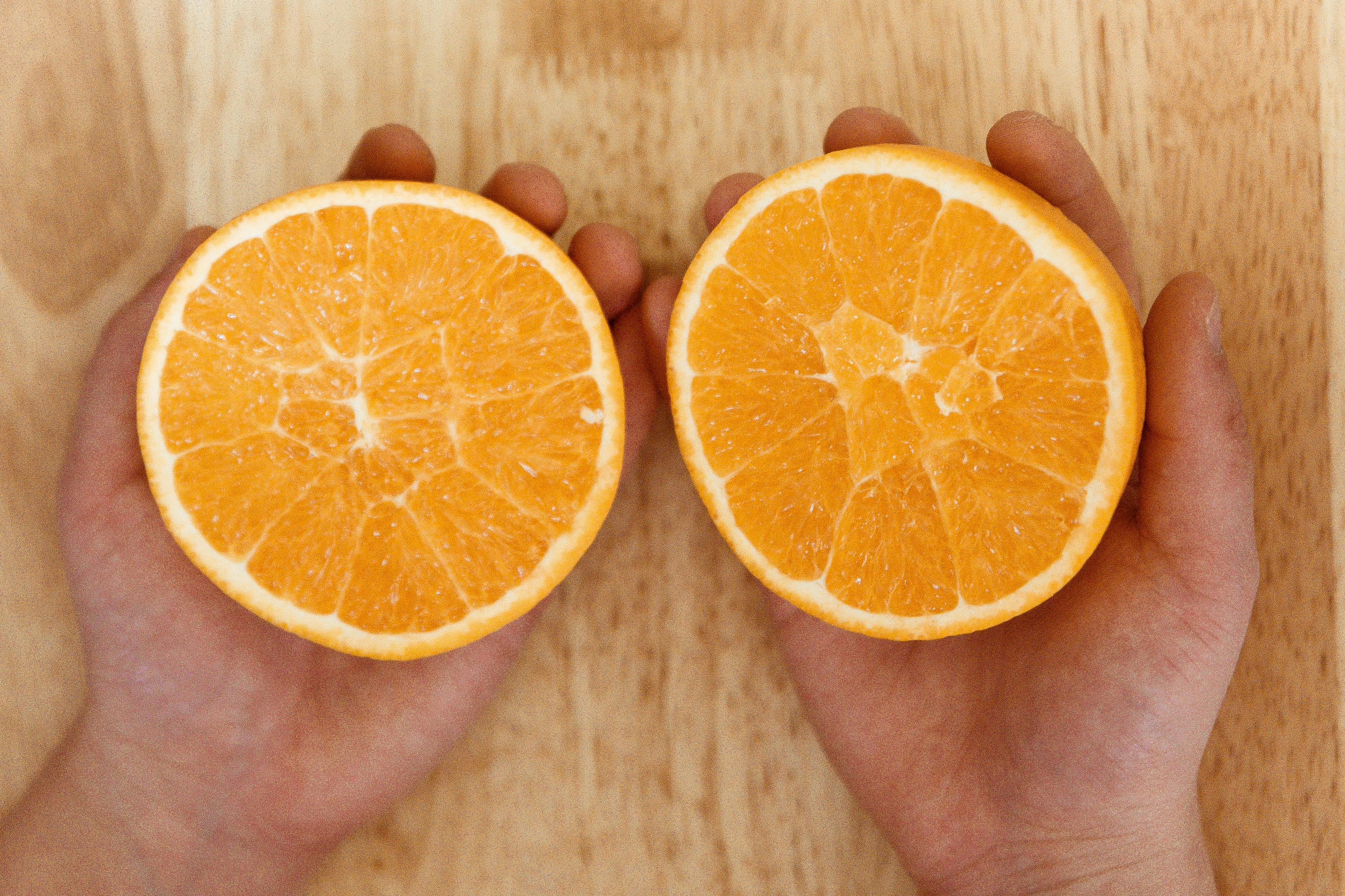 sliced orange fruit