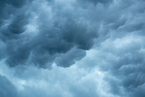 Free Dark, moody storm clouds forming in the sky over Campbelltown, Australia. Stock Photo