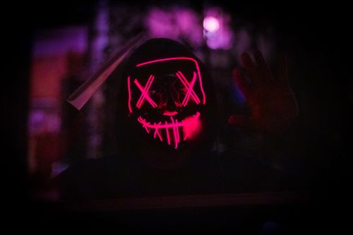 Free stock photo of led mask, light up mask, purge mask Stock Photo