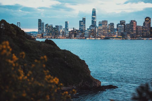 City Skyline Across Body Of Water