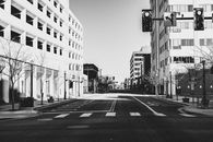 Grayscale Photo Of City Buildings