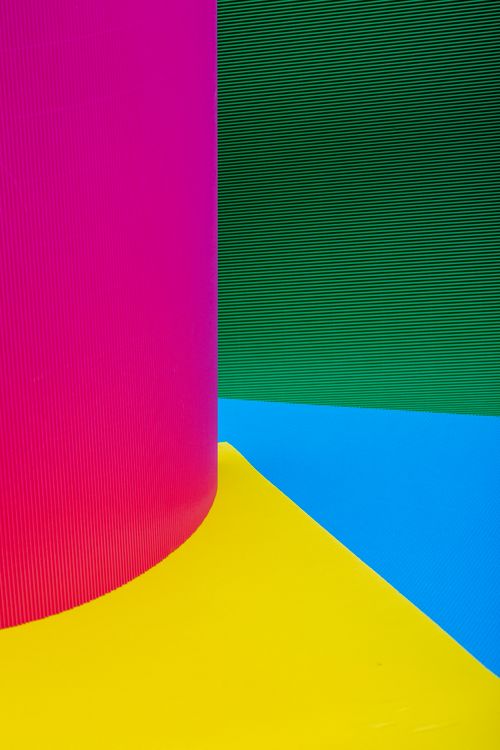 Free Bold abstract composition with vivid geometric shapes and bright colors. Stock Photo