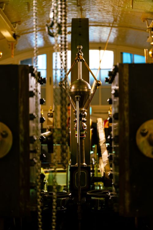 Free Atmospheric view of vintage industrial equipment in a historic London workshop. Stock Photo