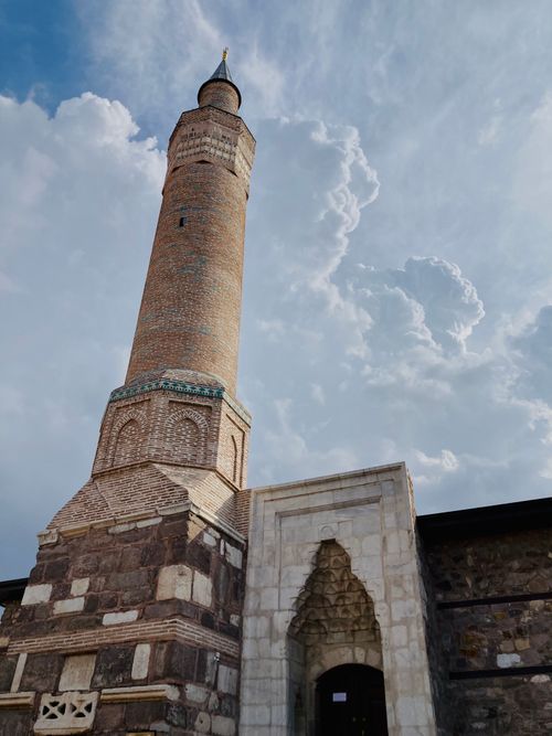 Free Historic minaret against a dramatic sky in Ankara, showcasing Turkish architectural elegance. Stock Photo