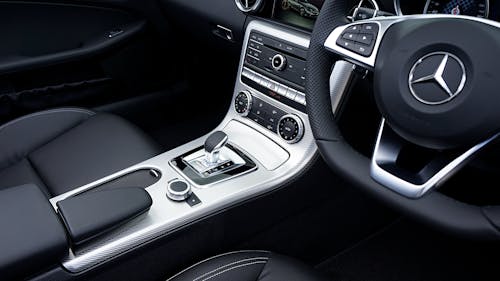 Black And Silver Car Interior