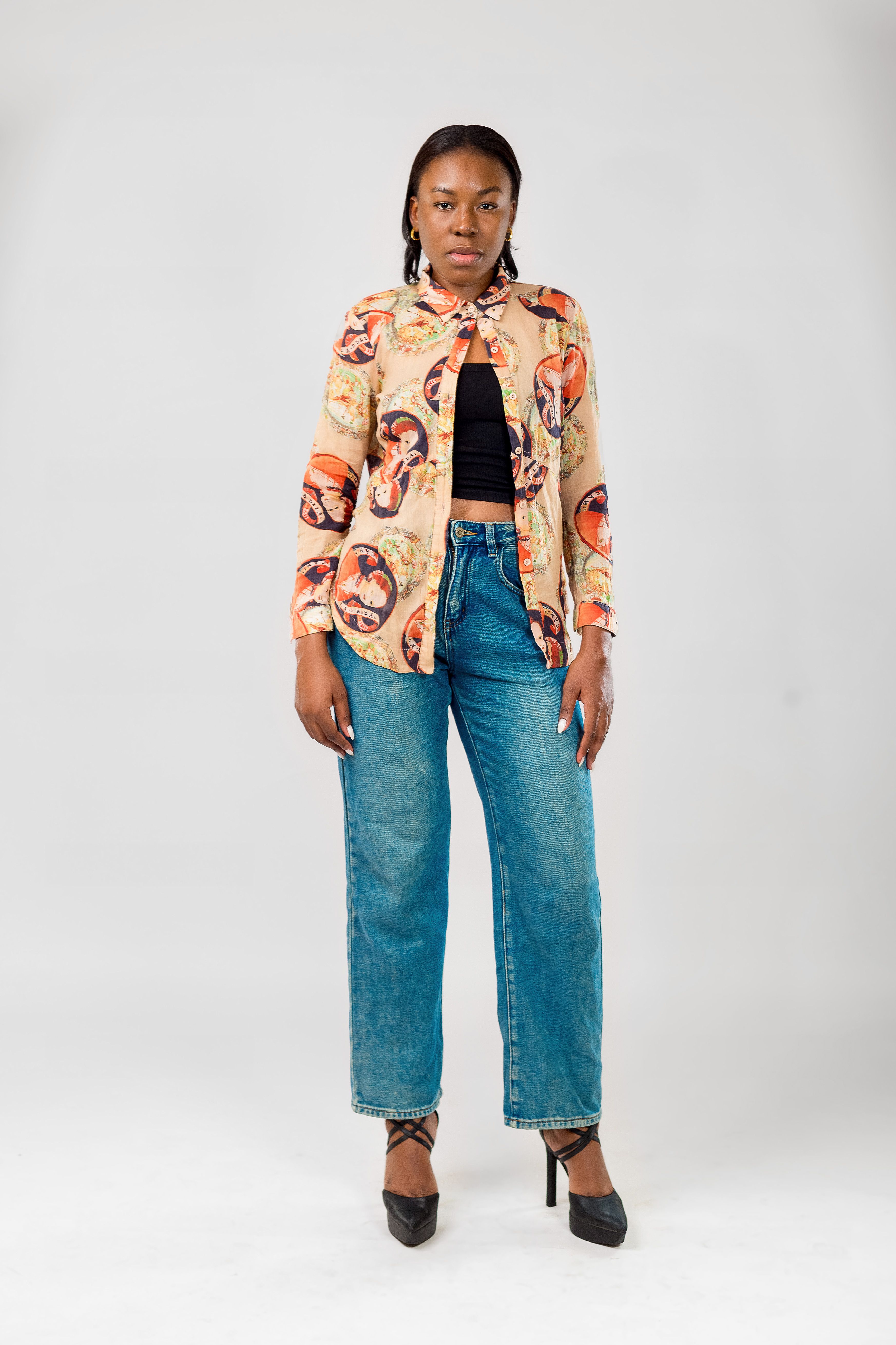Blusa Ciganinha Floral Verde