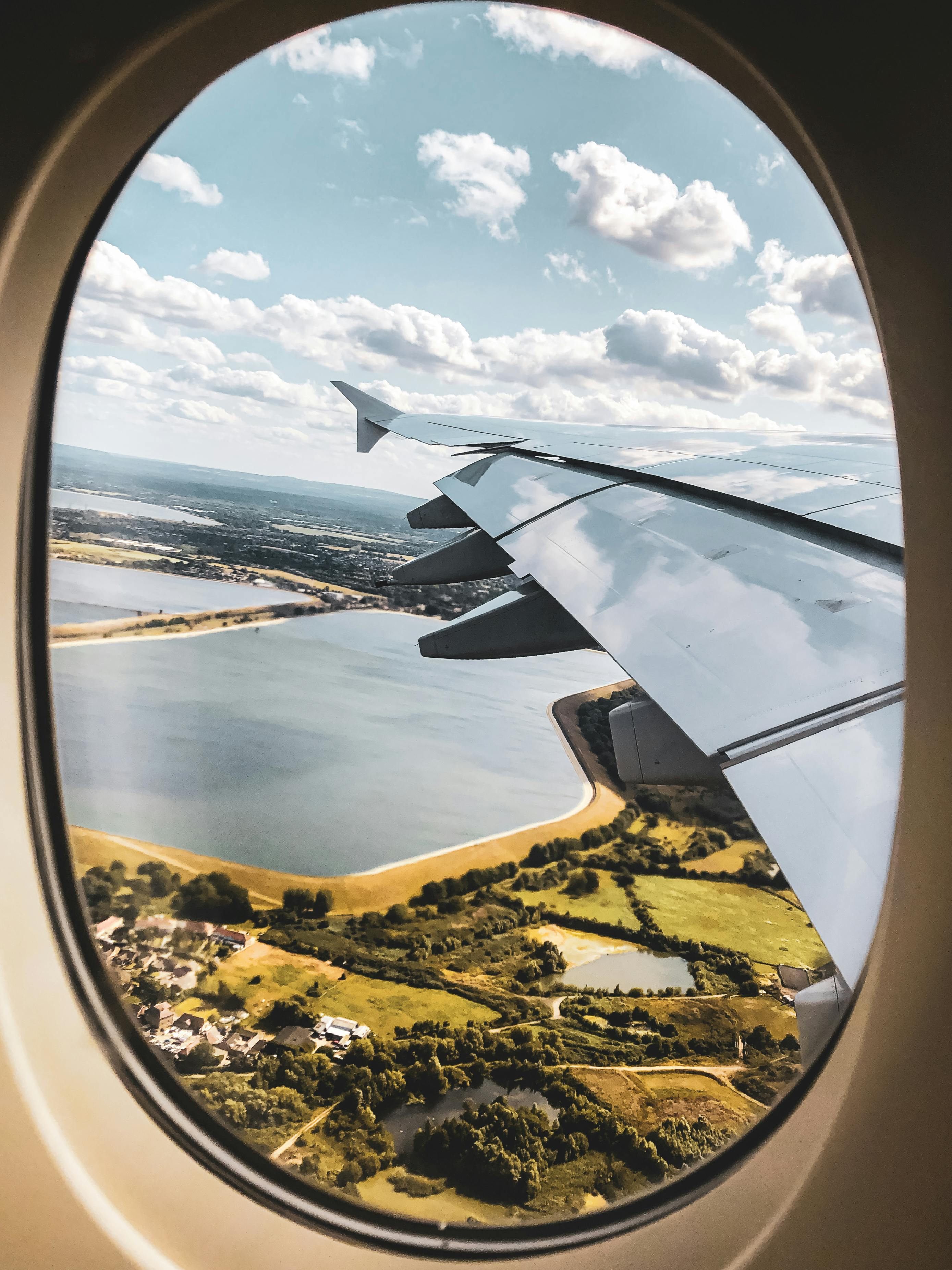 view from airplane window