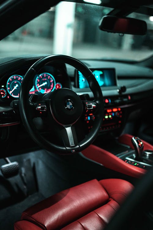 Free Black And Red Car Interior Stock Photo