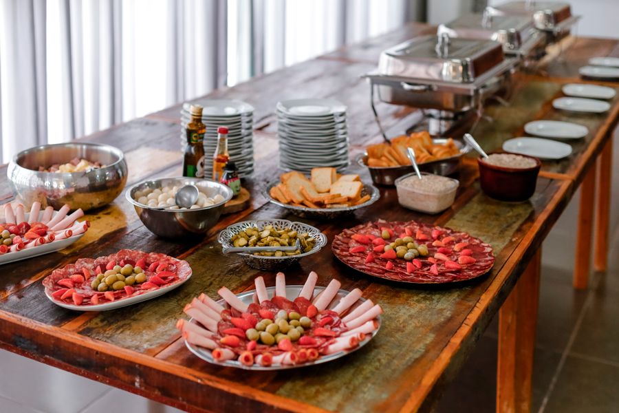 Corporate lunch buffet spread catered by Selar