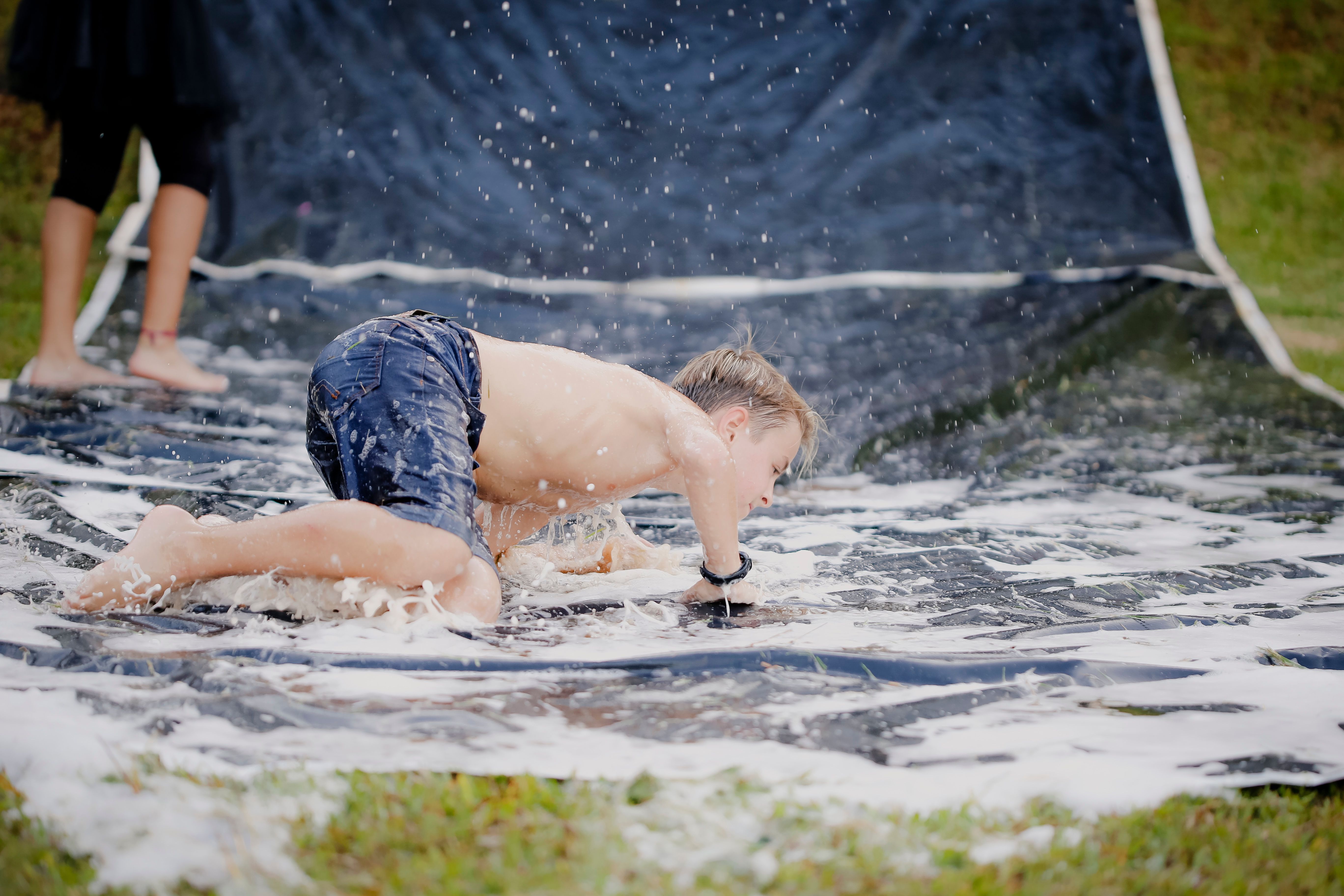 boryeong mud festival slide activity south korea
