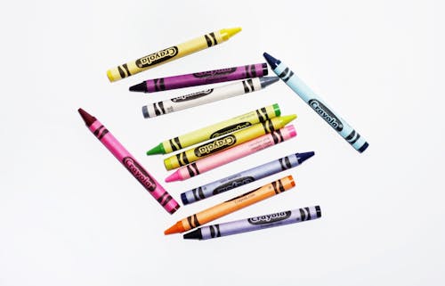 Free Crayons On White Surface Stock Photo