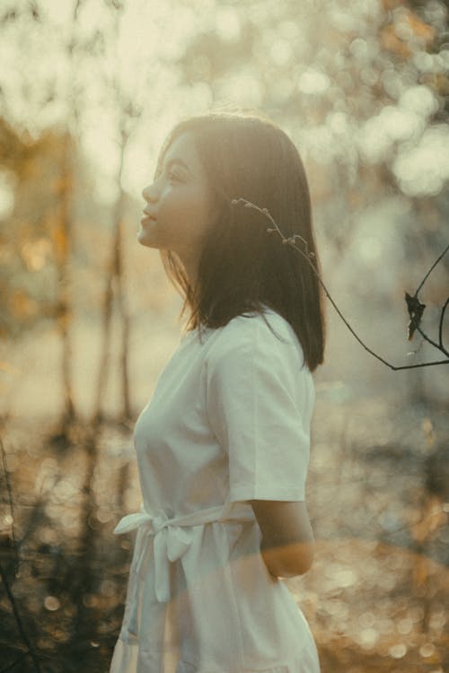 Woman In White Dress