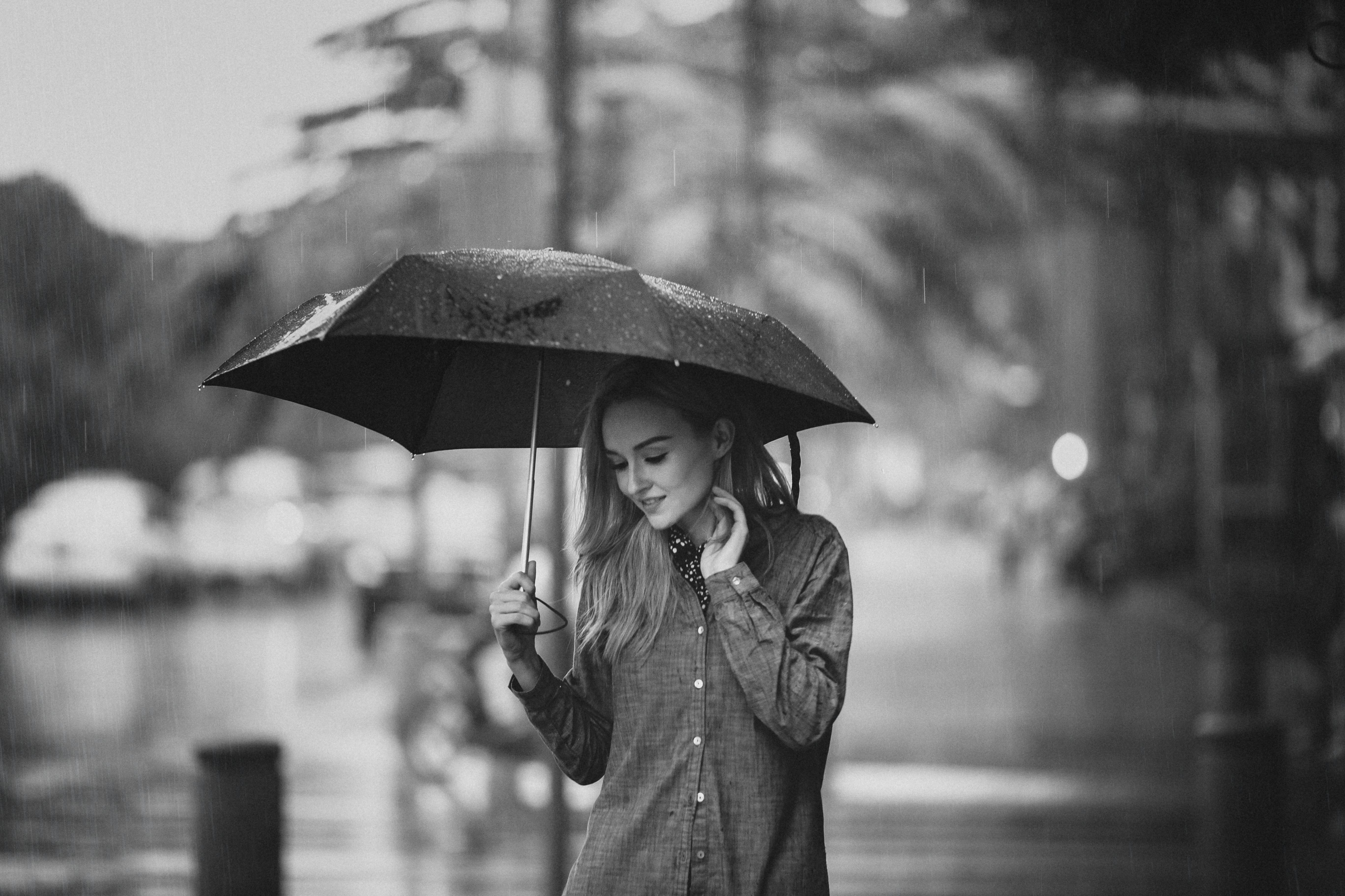 woman holding an umbrella