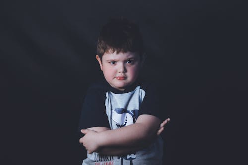 Free Boy In Crew Neck Shirt Stock Photo