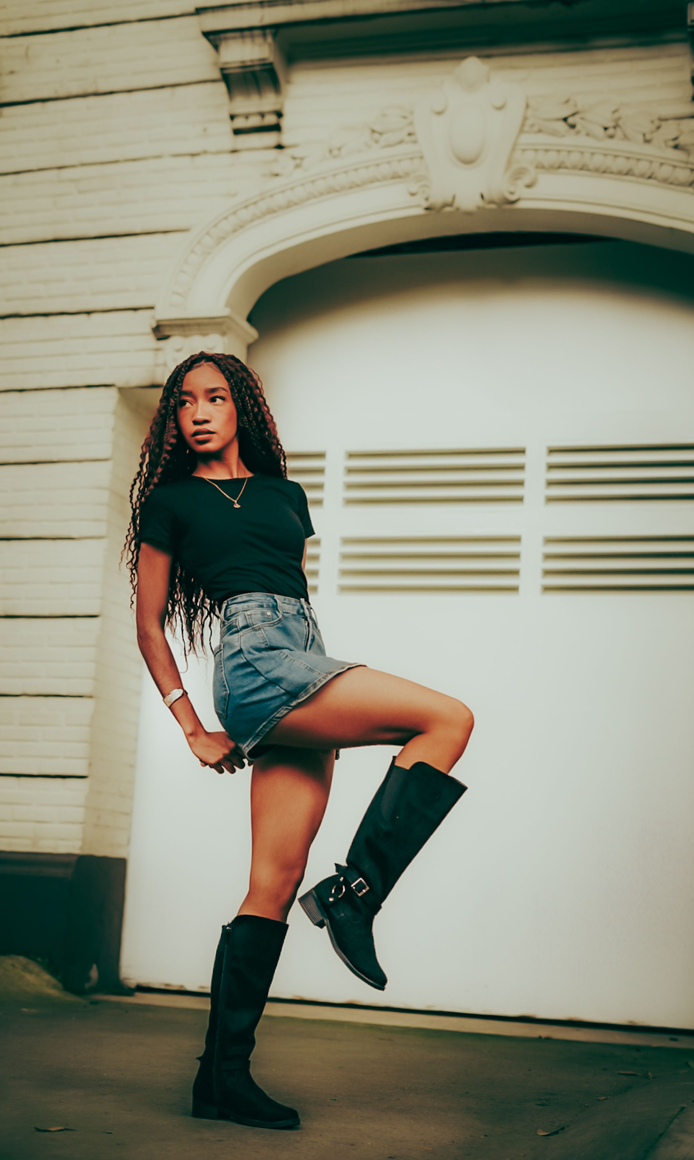Saia Jeans Curta