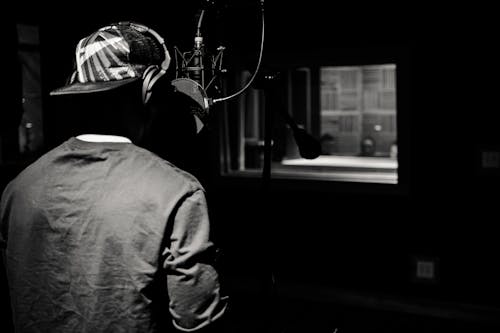 Man Inside the Recording Studio