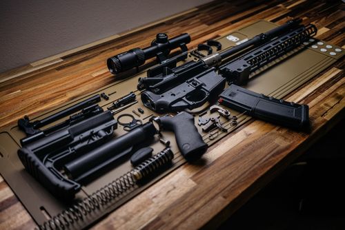 Free stock photo of ar-15, disassembled, firearm Stock Photo
