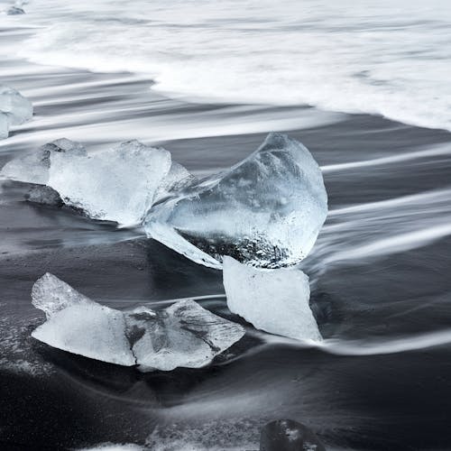 Ücretsiz buz, buz tutmuş, dalgalar içeren Ücretsiz stok fotoğraf Stok Fotoğraflar