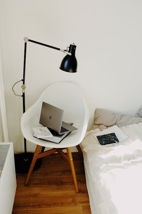 Free Black Lamp Beside White Chair Stock Photo