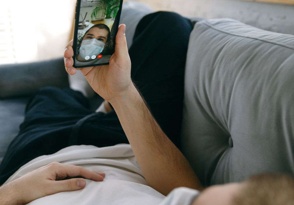 professionals using dating app on smartphone