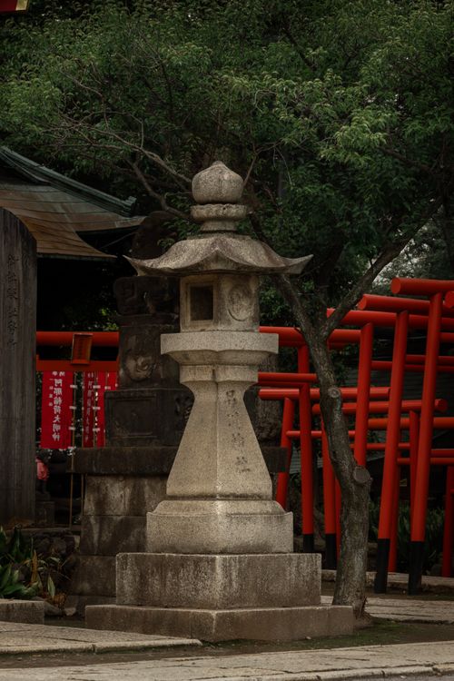 Free Elegant stone lantern at a serene shrine in Kyoto, Japan. Stock Photo