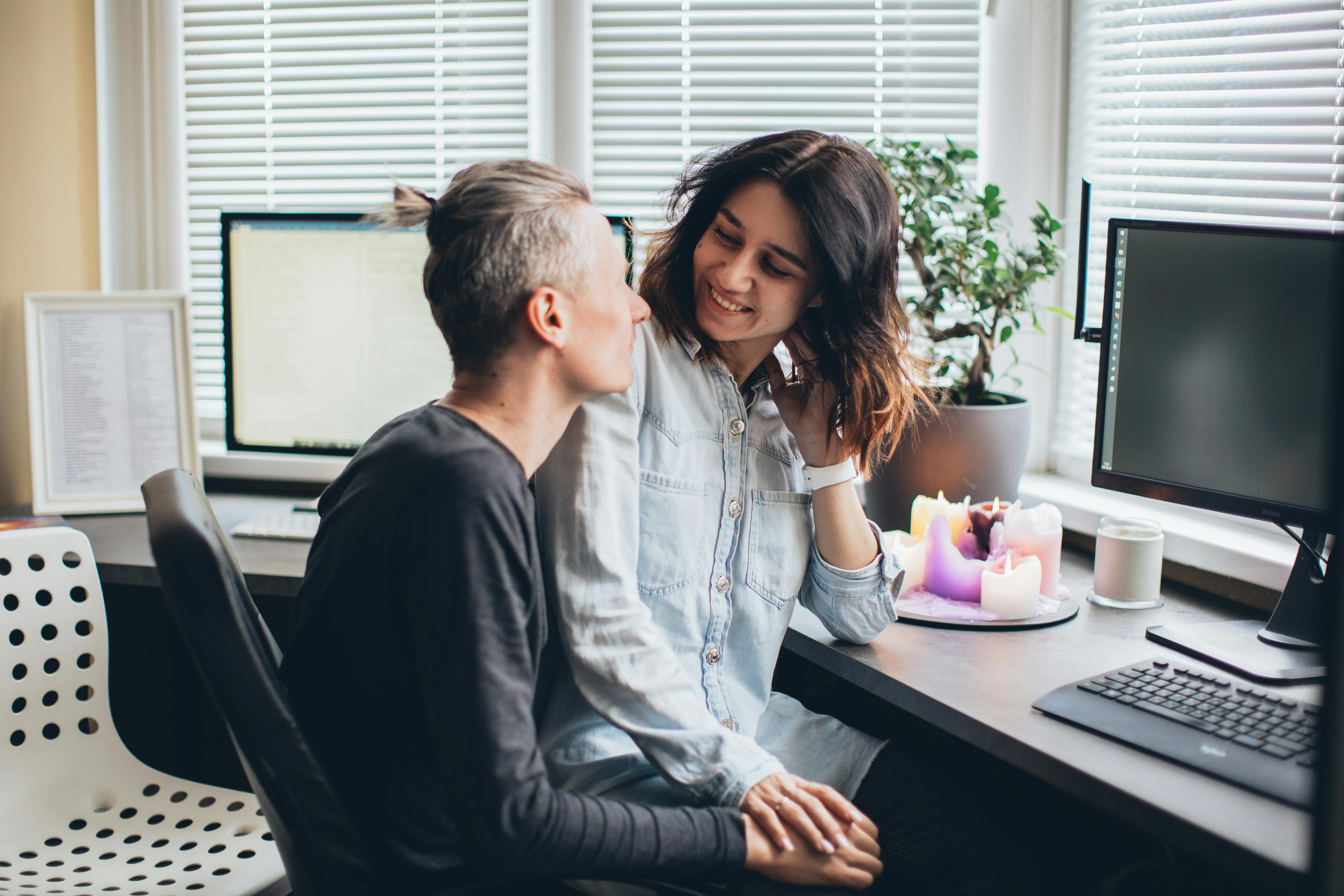 couple working from home