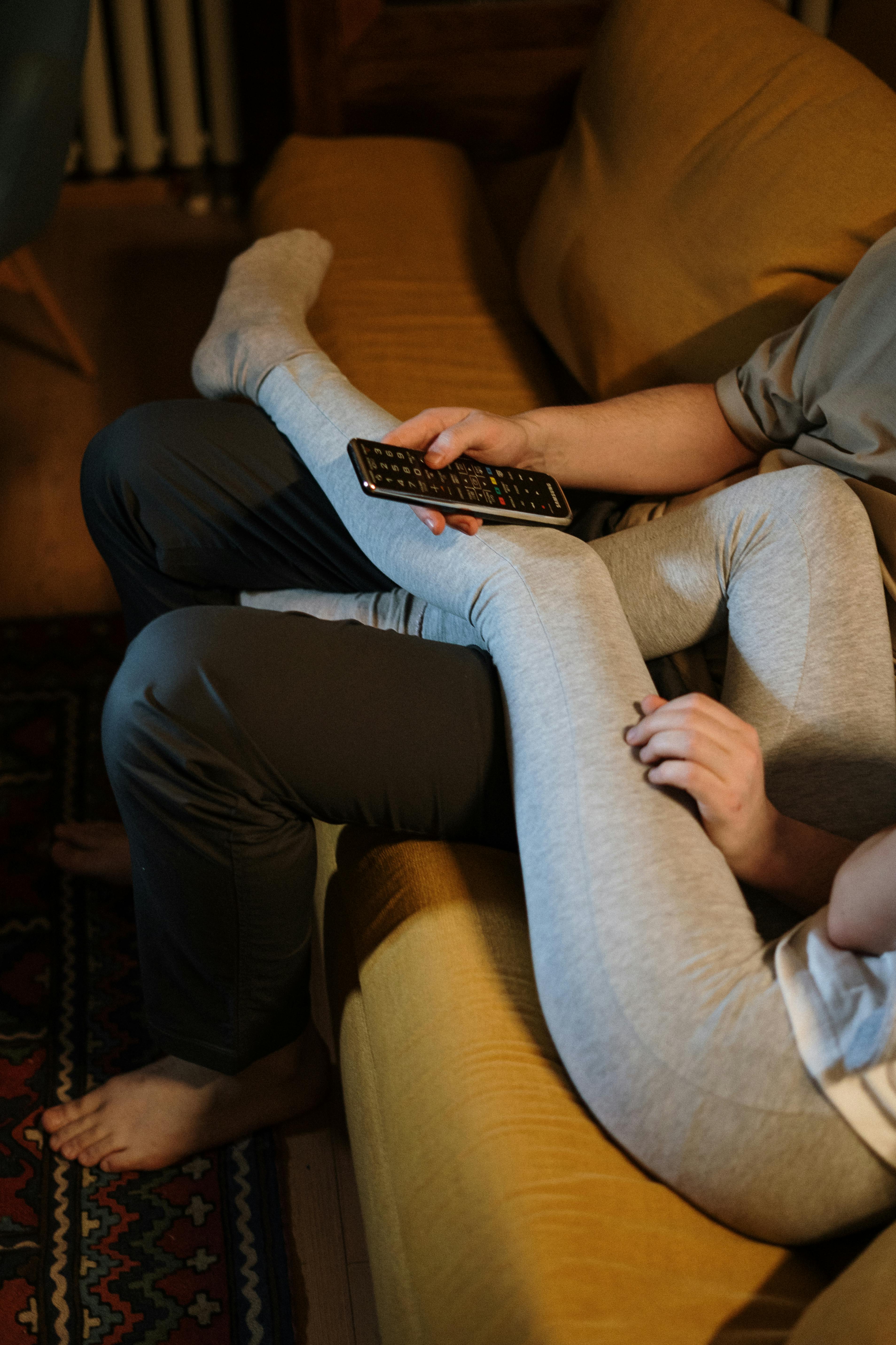 couple love sitting evening